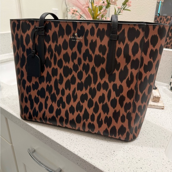 kate spade Handbags - kate spade Leopard Print Tote - Brown and Black